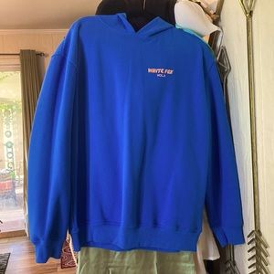 White Fox Blue Hoodie